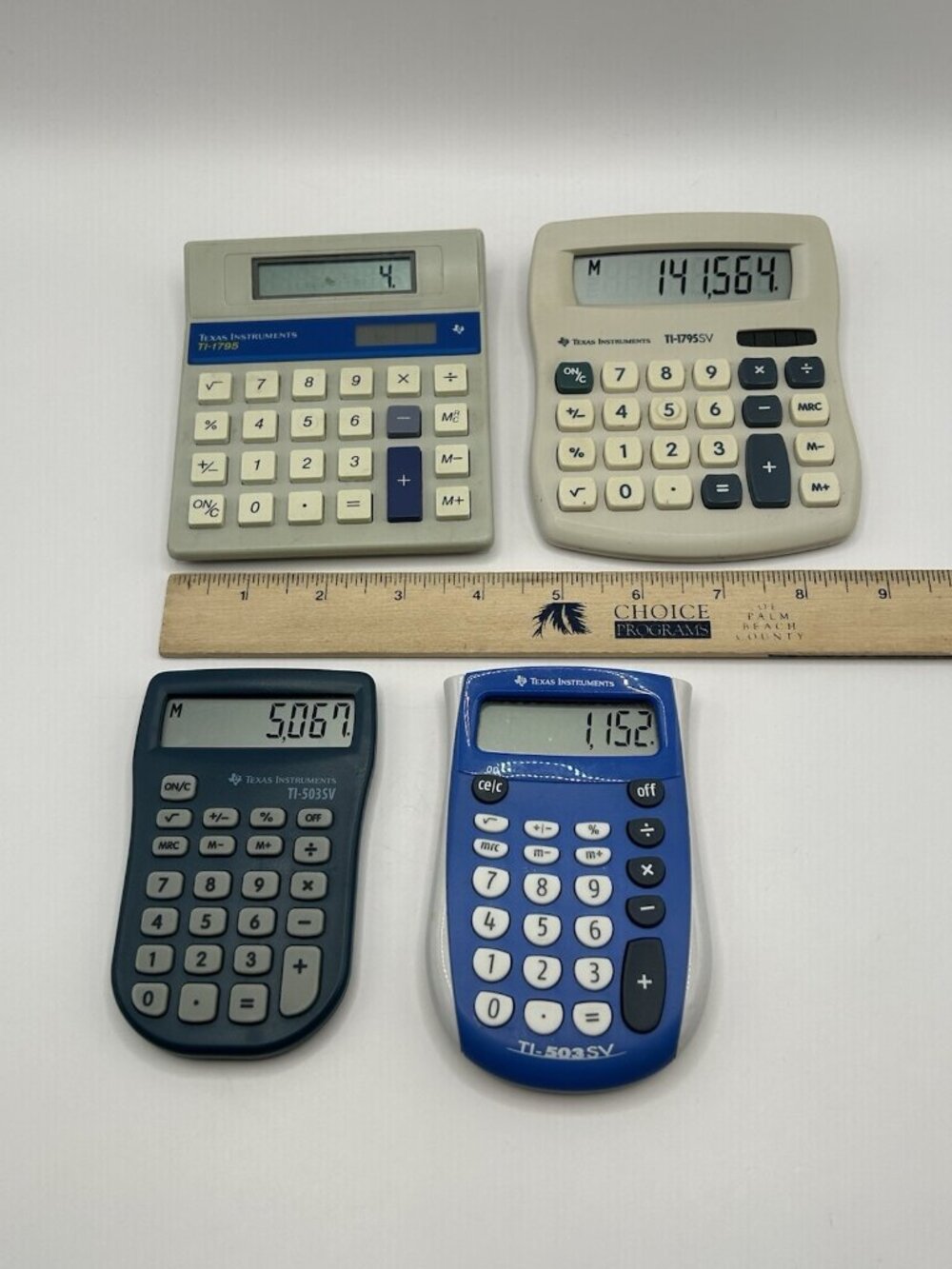 Vintage Texas Instruments Calculator Lot TI-1795 TI-1795SV TI-503SV Tested Math - Picture 7 of 16